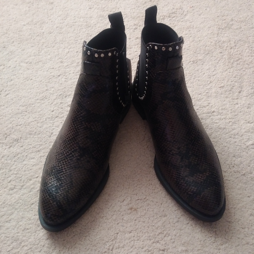 Zara women's snake stud ankle boots 5